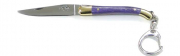 7 cm FORGE DE LAGUIOLE Taschenmesser Miniatur Schlsselanhnger Verbundfaser violett
