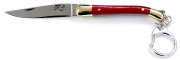 7 cm Mini FORGE DE LAGUIOLE Messer mit Schlsselanhnger  Rot
