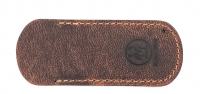 KLAAS Stecketui Kamelleder dunkelbraun 7,0 cm x 2,9 cm