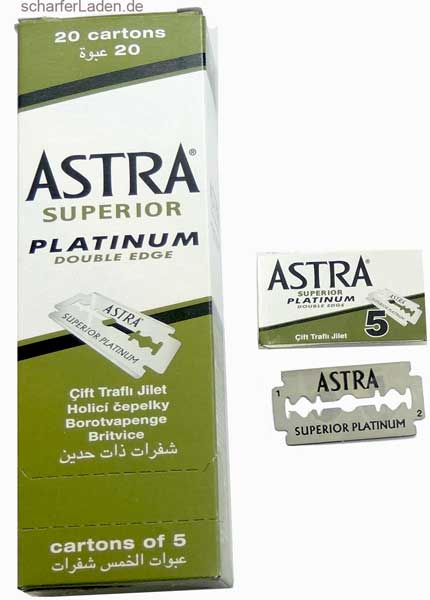 100 Rasierklingen ASTRA Superior Platinum ASP Astra Grün Rasierklinge