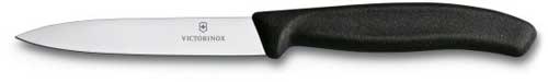 10 cm VICTORINOX Swiss Classic Messer glatt schwarz