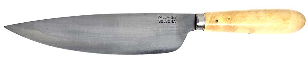 22 cm PALLARÈS Messer Breite Feststehende Klinge Buchsbaumholz Carbonstahl