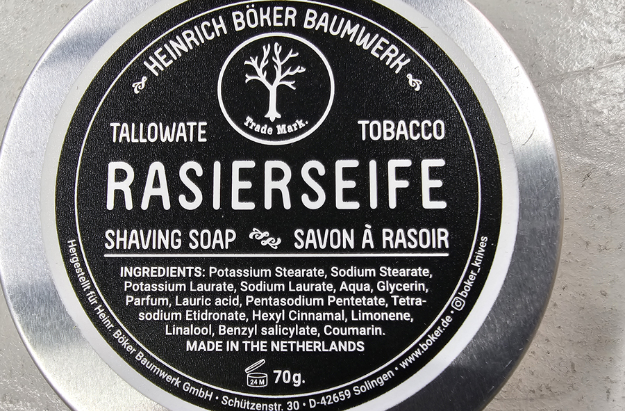 BKER Manufaktur variety TALLOWATE TOBACCO shaving soap