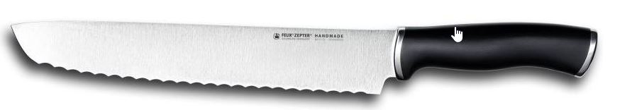 FELIX RESOLUTE Brotmesser Wellenschliff  24 cm