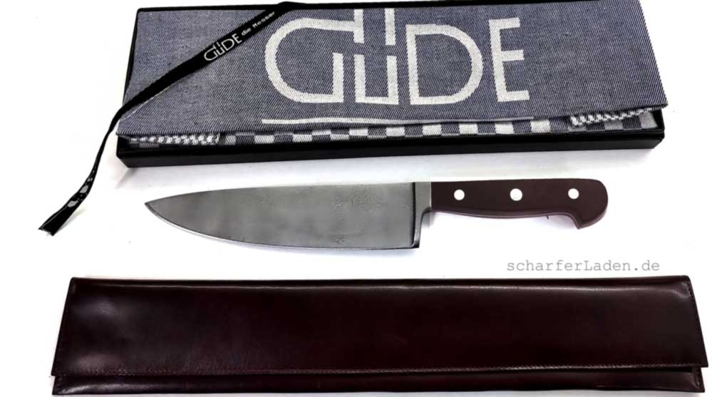 GDE BALBACH series DAMAST chefs knife Damascus steel desert ironwood 18 cm