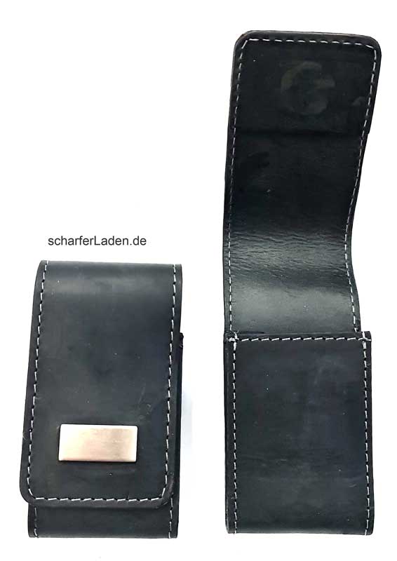 1909 RÖDTER Leather Case black 8,5 cm empty