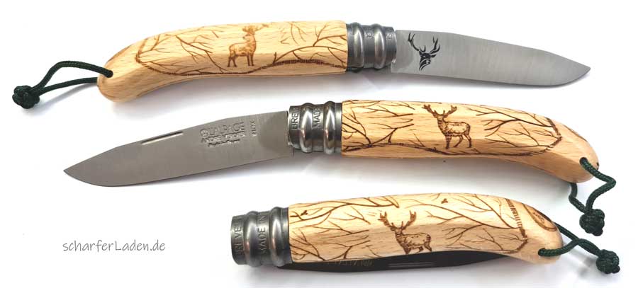 GRAVOO Pocket knife beech wood   stag