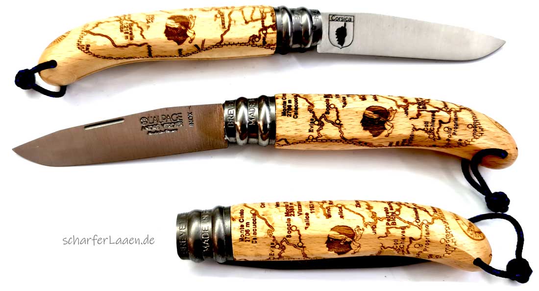 GRAVOO Model L ALPAGE CHASSE CORSICA Pocket Knife Beech wood stainless