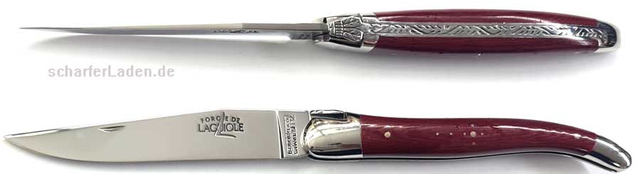 12 cm FORGE DE LAGUIOLE Serie TRADITION Pocket Knife Composite Fibre Red