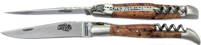 11 cm FORGE DE LAGUIOLE Serie LUXE Pocket Knife Corkscrew Thuja wood