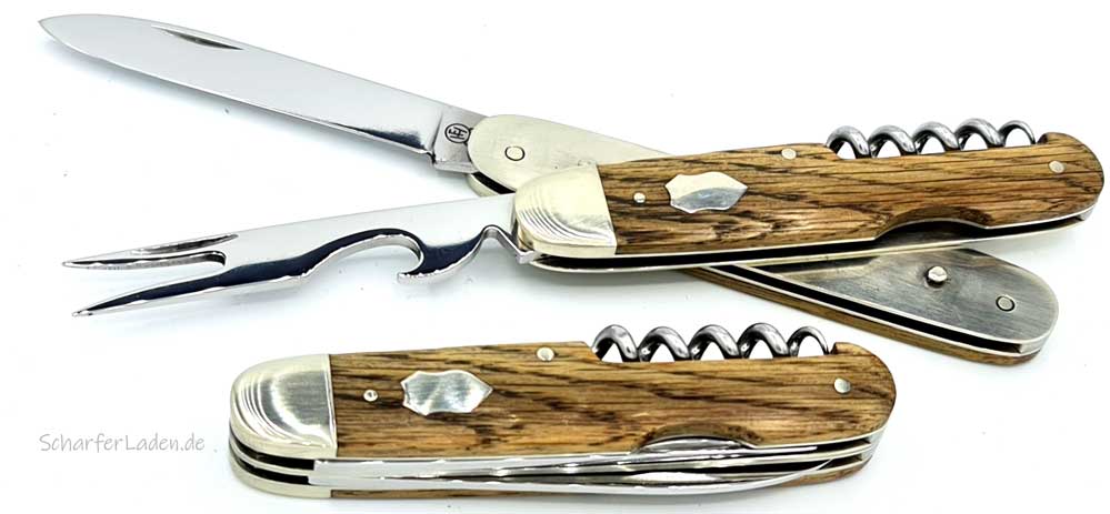 582 HARTKOPF  pocket knife picnic knife oak wood 3-piece