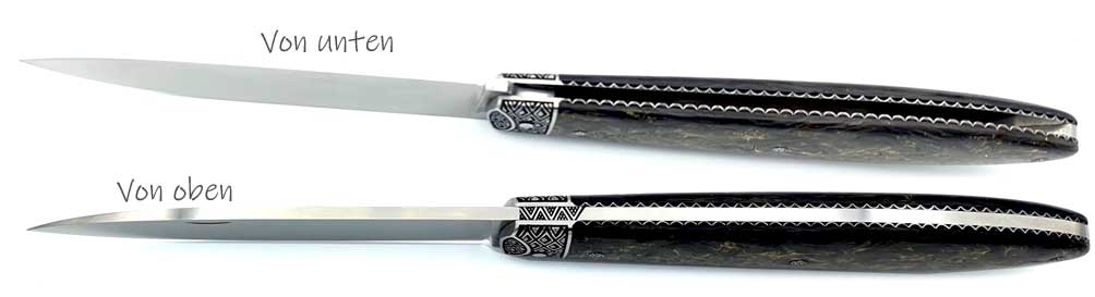 JEROME LAMIC pocket knife single piece fat Carbone Knifemaker single piece