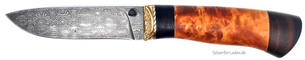 Knifemaker Russia Outdoor knife Damascus steel unique