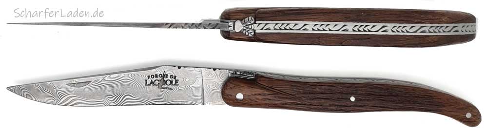 12 cm FORGE DE LAGUIOLE LUXE pocket knife bog oak bark satin finish