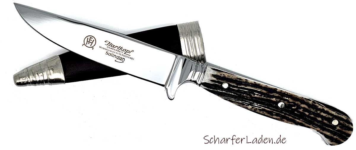 HARTKOPF model NICKER hunting knife staghorn case 10 cm