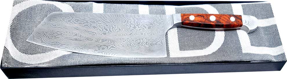 GDE series DAMAST model CHAI DAO damast steel desert ironwood pit cloth set 2-piece