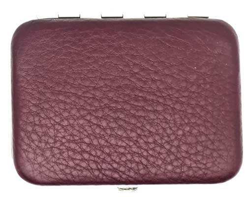 DOVO Sewing case leather bordeaux  with scissors