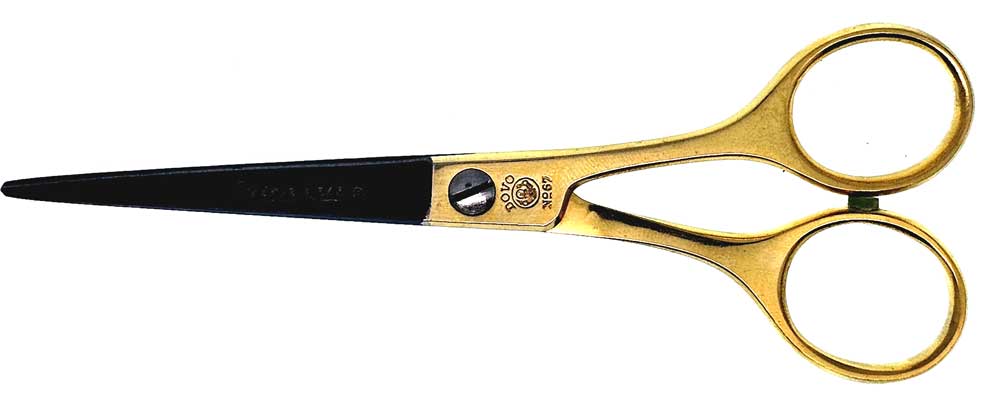 12.7 cm DOVO model CATCH CUT hair scissors micro serration gold plated