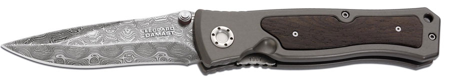 BKER Pocket Knife Leopard-Damascus II