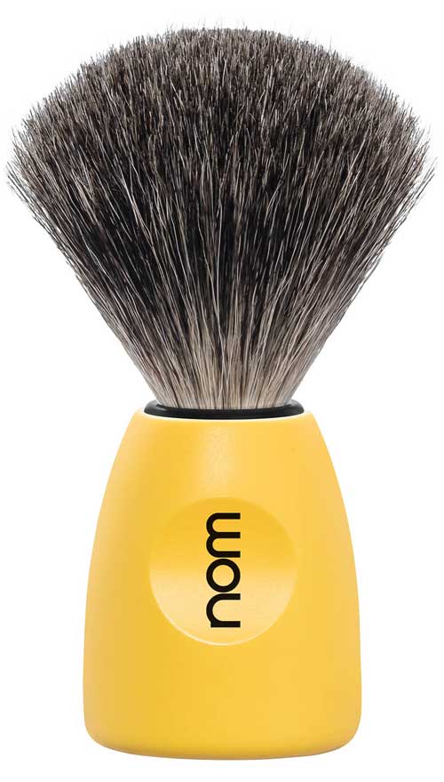 MHLE NOM shaving brush LASSE badger hair handle material plastic Lemon