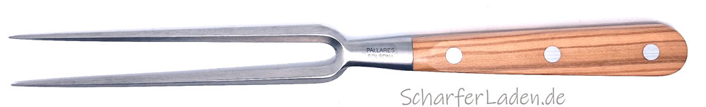 PALLARS Tranchiergabel Fleischgabel geschmiedet Olivenholz  18 cm
