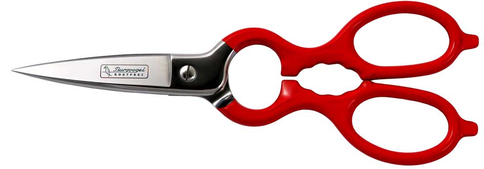 BURGVOGEL Kitchen Scissors red stainless A