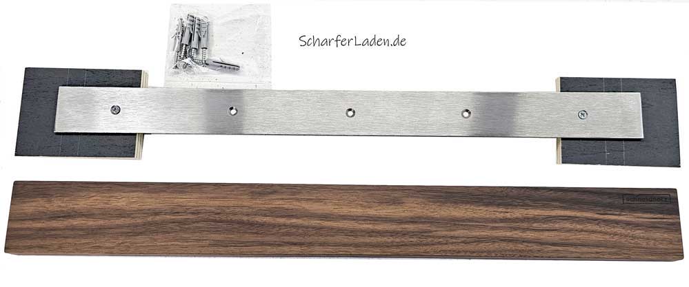 SCHNEIDHOLZ Magnetic bar knife railBlack Walnut  55 cm