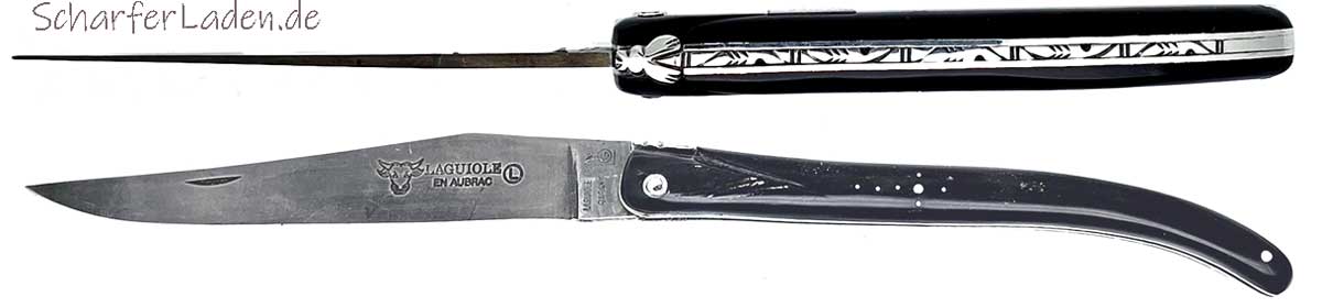 LAGUIOLE EN AUBRAC pocket knife carbon steel buffalo horn 14 cm