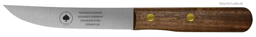 FRIEDR. HERDER ABRAHAM SOHN Steak knife walnut wood serrated