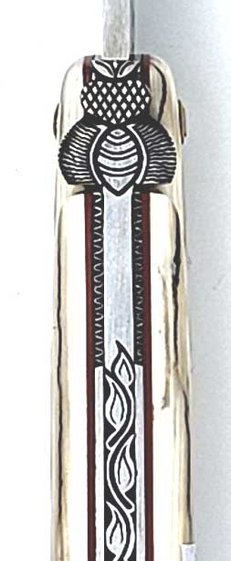 12 cm LAGUIOLE EN AUBRAC Pocket knife Plein Manche Mammoth ivory