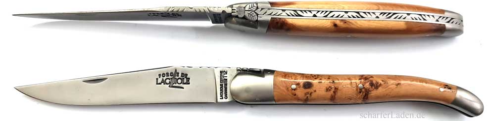 FORGE DE LAGUIOLE Serie LUXE pocket knife PLEIN MANCHE juniper wood