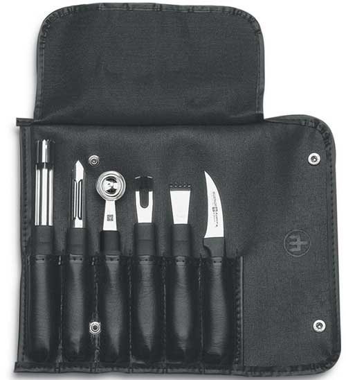 WSTHOF Roll-up bag with garnishing set Carving knife set 8 pieces