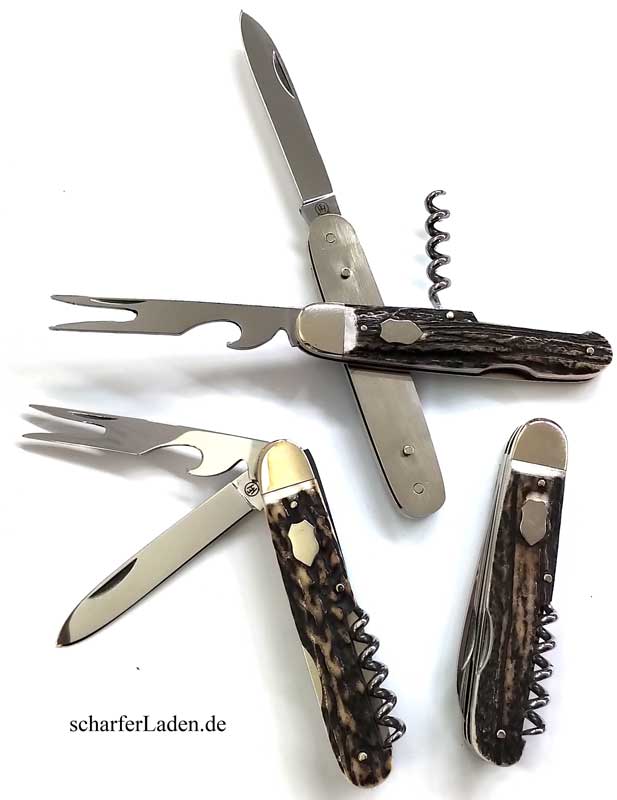 582 HARTKOPF Pocket Cutlery Picnic Knife Staghorn