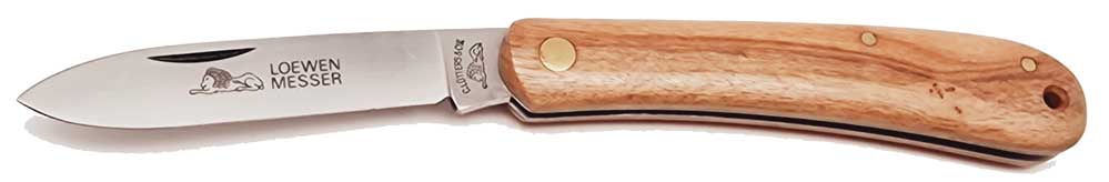 LWENMESSER Model 1161 Pocket Knife Olive wood Cast steel