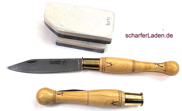 NONTRON BOULE Taschenmesser Buchsbaumholz Carbonstahl 10 cm