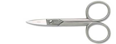 DREITURM model FESTON nail scissors curved 10 cm micro-serrated stainless