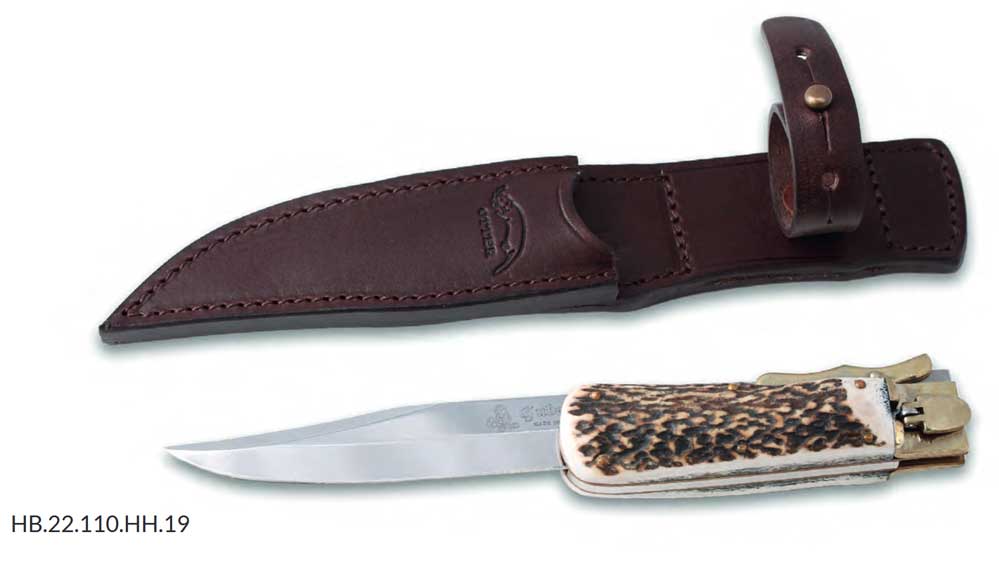 HUBERTUS Saufnger extension knife deer horn case set 2-piece