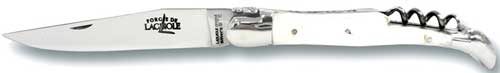 12 cm FORGE DE LAGUIOLE TRADITION Taschenmesser poliert Korkenzieher Knochen 2-teilig