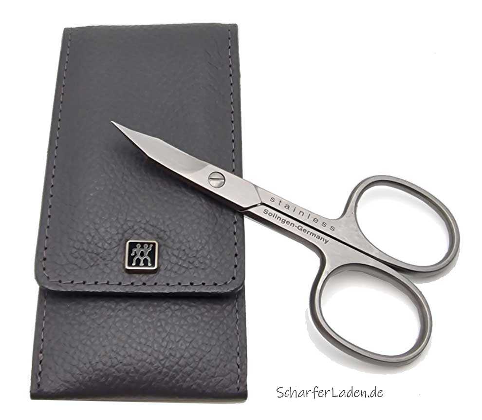 1909 RDTER TURMSPITZE combination scissors 9 cm case leather