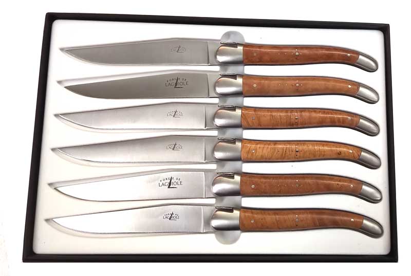 Bruyre FORGE DE LAGUIOLE Steakmesser satiniert Set 6-teilig