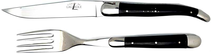 FORGE DE LAGUIOLE Steak cutlery composite fibre black