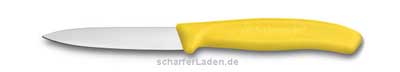 8 cm VICTORINOX Gemsemesser Mittelspitz glatt gelb