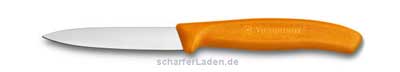 8 cm VICTORINOX Gemüsemesser Mittelspitz glatt orange