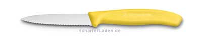 8 cm VICTORINOX Swiss Classic Gemsemesser Wellenschliff gelb