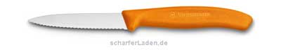 8 cm VICTORINOX Swiss Classic Gemsemesser Wellenschliff orange
