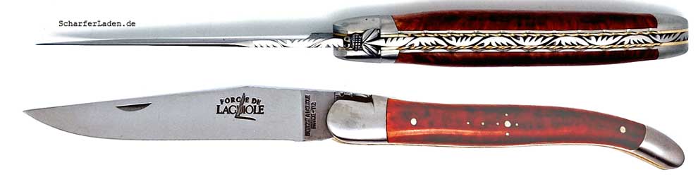 12 cm FORGE DE LAGUIOLE Serie LUXE Pocket Knife Double Plated Bruyre