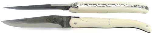 11 cm FORGE DE LAGUIOLE Series LUXE  BRUT DE FORGE Pocket knife Plein Manche Ivory