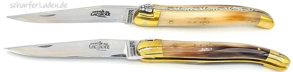 11 cm FORGE DE LAGUIOLE Serie TRADITION Pocket knife Horn Brass bolsters