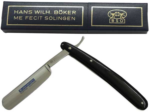 Razor knife Hans Wilhelm Bker  black Horn 1976