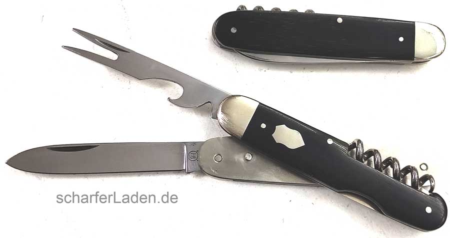 HARTKOPF Model 582 Cutlery - Pocket knife Picnic knife Ebony 3-piece